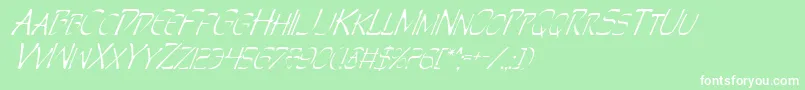 PerditionItalic Font – White Fonts on Green Background