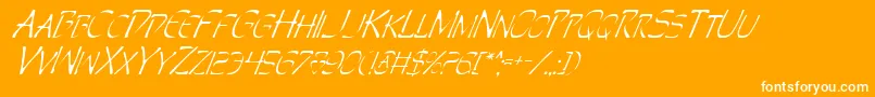 PerditionItalic Font – White Fonts on Orange Background