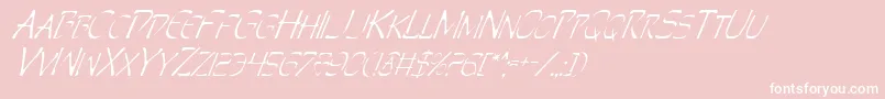 PerditionItalic Font – White Fonts on Pink Background