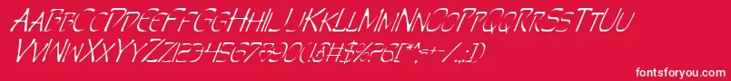 PerditionItalic Font – White Fonts on Red Background