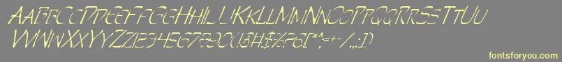 PerditionItalic Font – Yellow Fonts on Gray Background