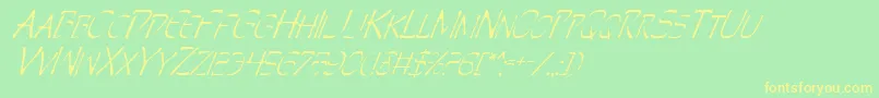 PerditionItalic Font – Yellow Fonts on Green Background