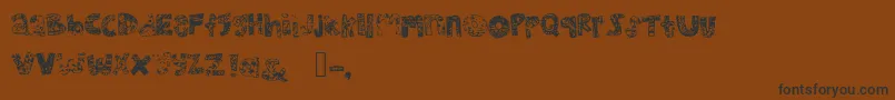 Mhvsunkisseddolphin Font – Black Fonts on Brown Background