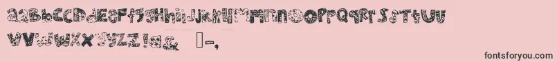 Mhvsunkisseddolphin Font – Black Fonts on Pink Background