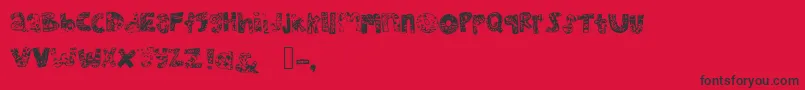 Mhvsunkisseddolphin Font – Black Fonts on Red Background