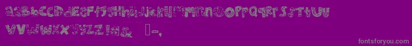 Mhvsunkisseddolphin Font – Gray Fonts on Purple Background