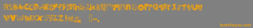 Mhvsunkisseddolphin Font – Orange Fonts on Gray Background