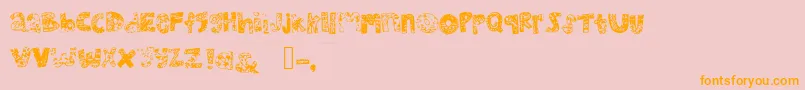 Mhvsunkisseddolphin Font – Orange Fonts on Pink Background