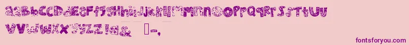 Mhvsunkisseddolphin Font – Purple Fonts on Pink Background