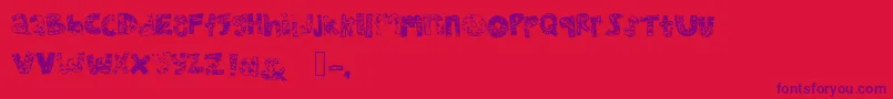 Mhvsunkisseddolphin Font – Purple Fonts on Red Background
