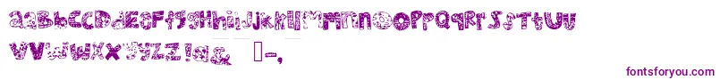 Mhvsunkisseddolphin Font – Purple Fonts on White Background