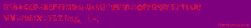 Mhvsunkisseddolphin Font – Red Fonts on Purple Background