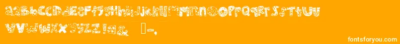 Mhvsunkisseddolphin Font – White Fonts on Orange Background