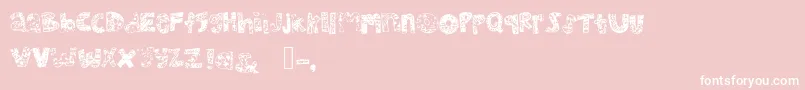 Mhvsunkisseddolphin Font – White Fonts on Pink Background