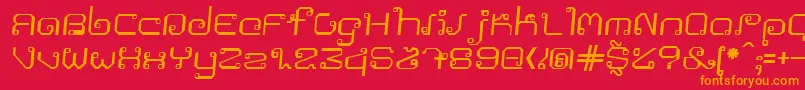 Khmeritalic Font – Orange Fonts on Red Background