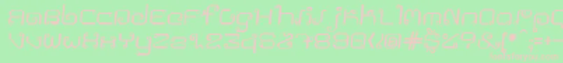 Khmeritalic Font – Pink Fonts on Green Background