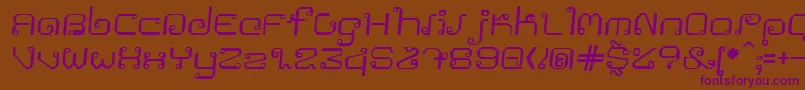 Khmeritalic Font – Purple Fonts on Brown Background