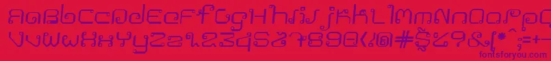 Khmeritalic Font – Purple Fonts on Red Background