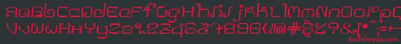 Khmeritalic Font – Red Fonts on Black Background