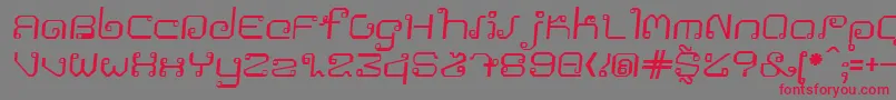 Khmeritalic Font – Red Fonts on Gray Background