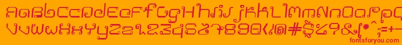 Khmeritalic Font – Red Fonts on Orange Background