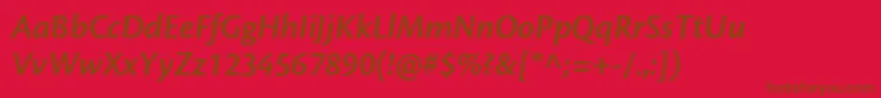 CronosproSemiboldsubhit Font – Brown Fonts on Red Background