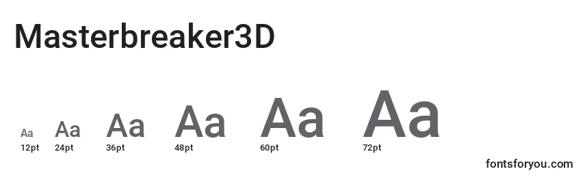Größen der Schriftart Masterbreaker3D