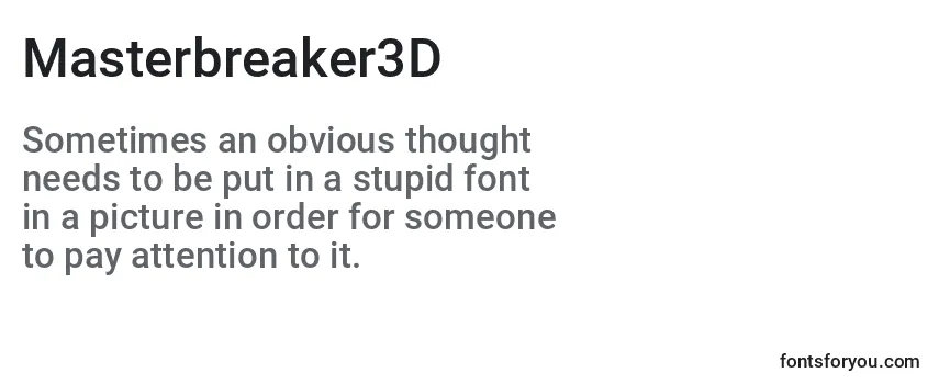 Обзор шрифта Masterbreaker3D