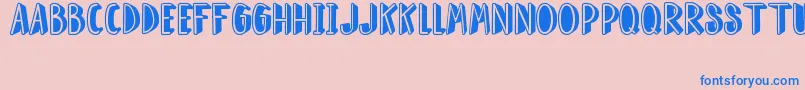 Шрифт SuperHeroDocall – синие шрифты на розовом фоне