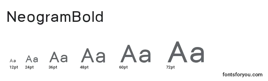 Tamanhos de fonte NeogramBold