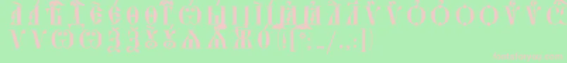 StarouspenskayaCapsUcsSpacedout Font – Pink Fonts on Green Background