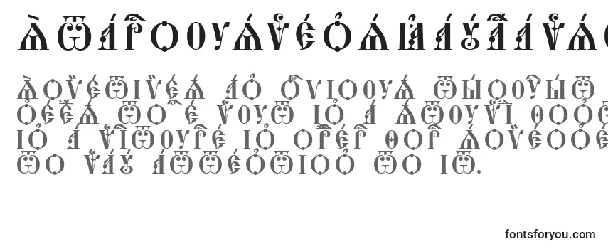 Schriftart StarouspenskayaCapsUcsSpacedout