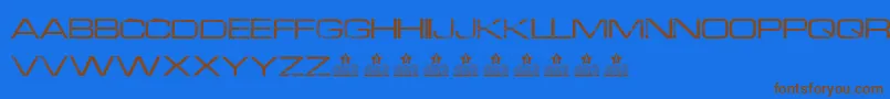 AuroraPersonalUse Font – Brown Fonts on Blue Background