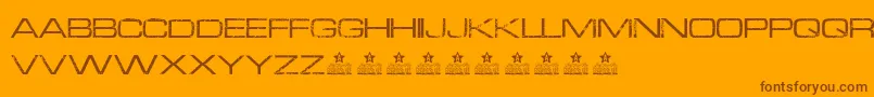 Police AuroraPersonalUse – polices brunes sur fond orange