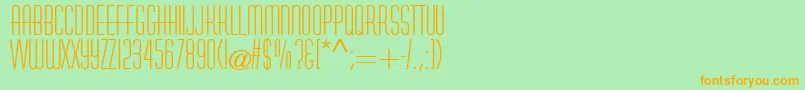 フォントSanasoftAstaire.Kz – オレンジの文字が緑の背景にあります。