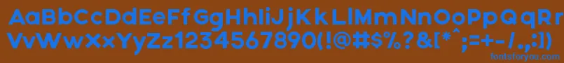 Axis Font – Blue Fonts on Brown Background