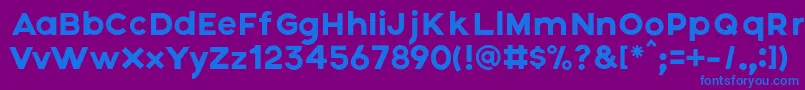 Czcionka Axis – niebieskie czcionki na fioletowym tle