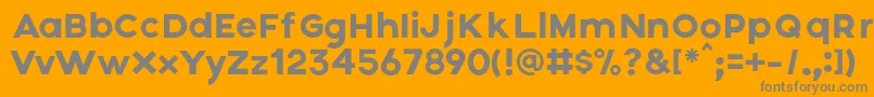 フォントAxis – オレンジの背景に灰色の文字