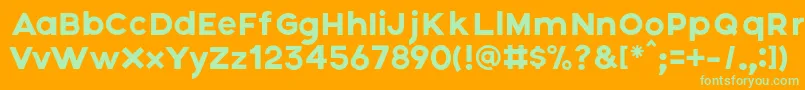 Шрифт Axis – зелёные шрифты на оранжевом фоне