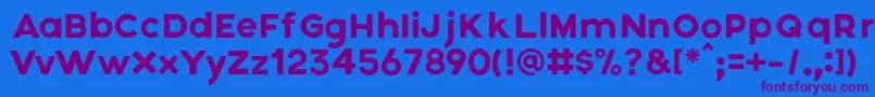 Axis Font – Purple Fonts on Blue Background