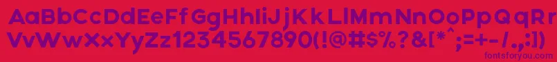 Czcionka Axis – fioletowe czcionki na czerwonym tle