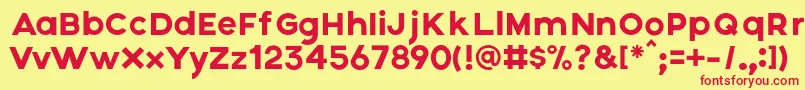 Axis Font – Red Fonts on Yellow Background