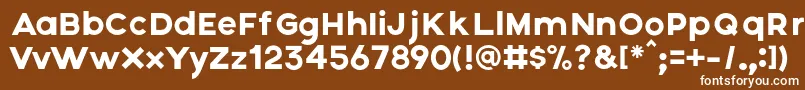 Czcionka Axis – białe czcionki na brązowym tle