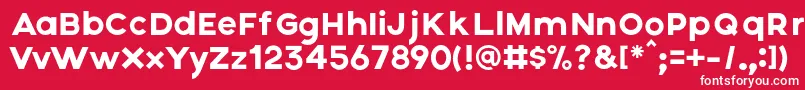 Axis Font – White Fonts on Red Background
