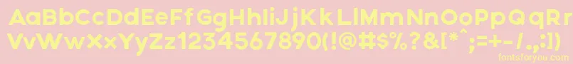 Axis Font – Yellow Fonts on Pink Background