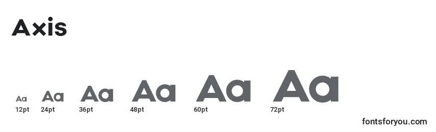 Размеры шрифта Axis