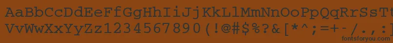 Шрифт Cc50016m – чёрные шрифты на коричневом фоне
