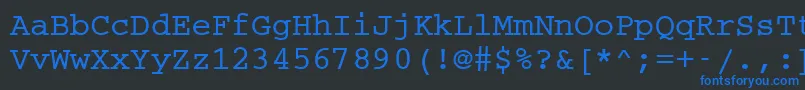 Шрифт Cc50016m – синие шрифты на чёрном фоне