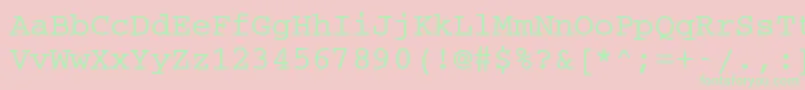 Cc50016m Font – Green Fonts on Pink Background