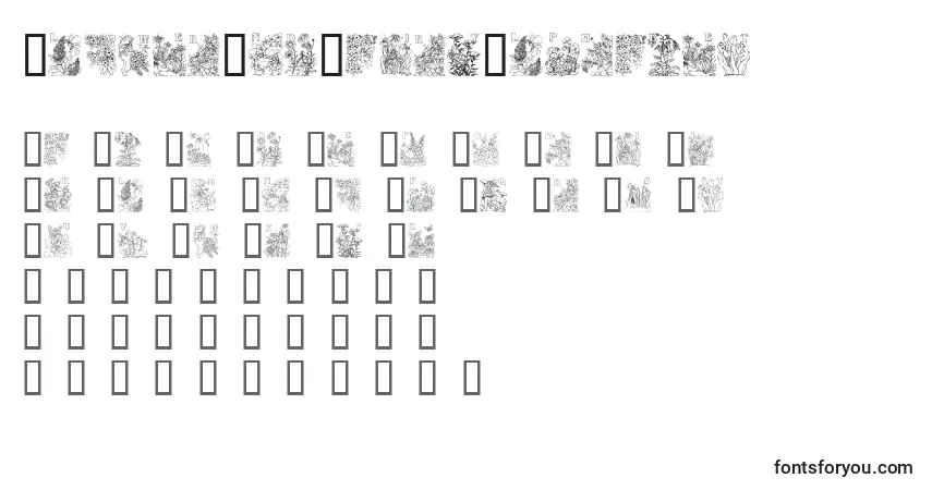 Шрифт FlowerAndFairyAlphabet – алфавит, цифры, специальные символы
